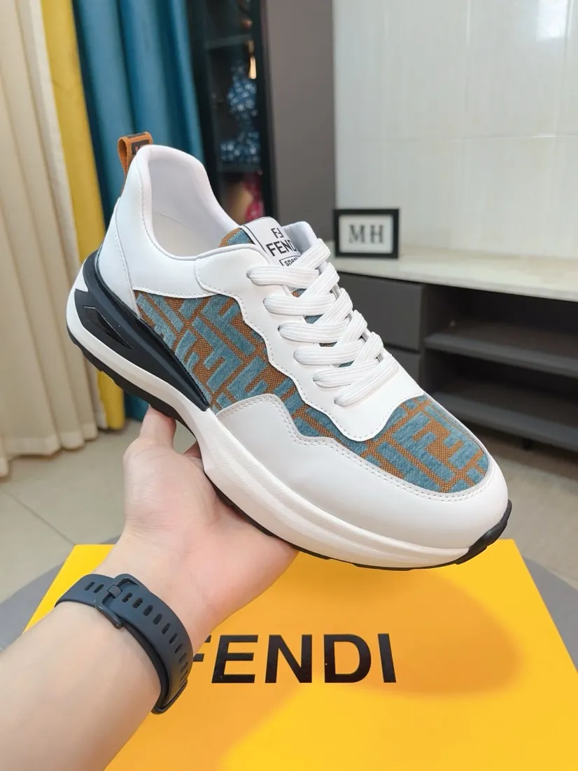 Factory price 458🌹🌹[fendi] Fendi classic and comfortable men, this complex sneaker is made of soft calfskin➕genuine leather lining➕original ultra-light rubber material rough outsole. This unique light and thin style is suitable for the casual and exquisite sensibility of this season. It is comfortable and natural on the feet. It is an everyday style for casual travel in autumn and winter! 38/44